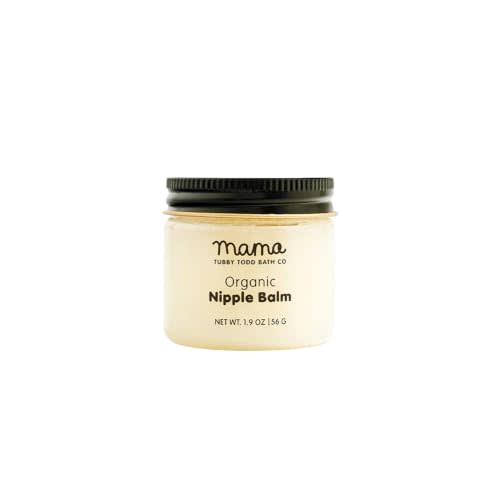 Tubby Todd Nipple Balm, Lanolin-Free Organic Balm for Breastfeeding | Safe for Moms and Babies, Fragrance Free