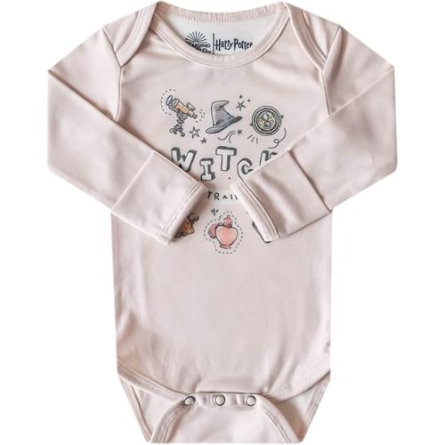 Copper Pearl Long Sleeve Bodysuit Baby: Ultra Soft Baby for Newborns, Boys, and Girls - Stylish, Comfortable, Overlap Shoulders, Premium Knit Fabric - 3-6 Months, Witchery