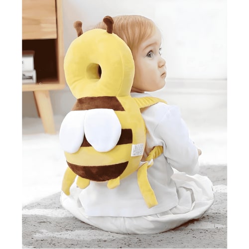 Happy Hatch Bee Plush Toddler Backpack with Adjustable Shoulder Straps, Soft Velvet, Yellow