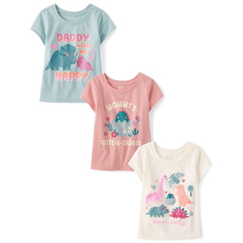 The Children's Place Baby-Girls and Toddler Unicorns,Butterflies,Trends Short Sleeve Graphic T-Shirts,3 Pack