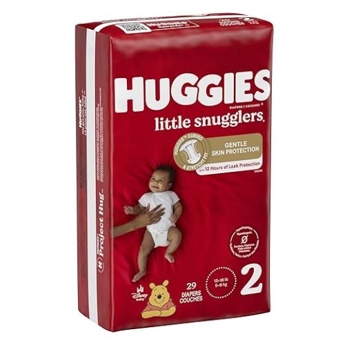 Baby Diapers Size 2, 29 ct, Huggies Little Snugglers