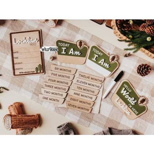 National Park Baby Announcement + Birth Stat Sign