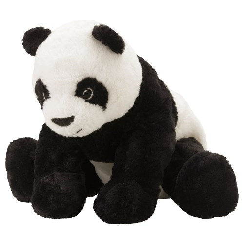KRAMIG Soft toy - white/black