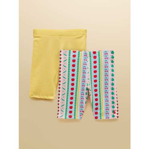 Joules Girls' Cartwheel Yellow Cycling Shorts 2 Pack 3-6 months