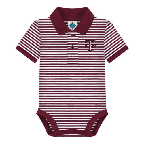 Texas A&M Aggies Striped Polo Bodysuit | College Baby