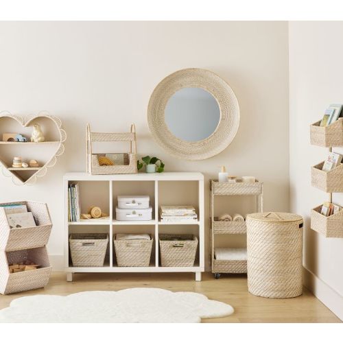 Quinn Natural  Round Mirror (29")
