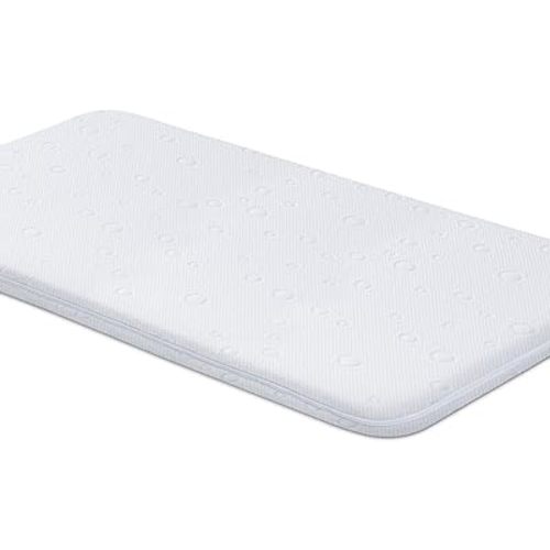 Baby Bassinet Mattress Pad, 47" x 23.6" x 2" Dual Sided Gel Memory Foam Mattress with Breathable Removable Soft Cover Fit for ADOVEL/BabyBond/ELEMARA Bassinet Bedside Crib
