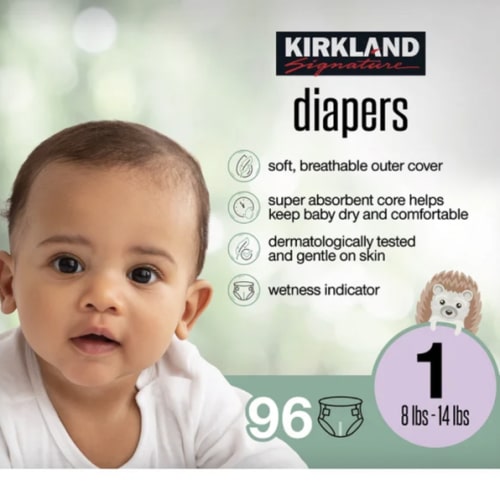 Kirkland Signature Diaper Size 1, 96-count | Costco