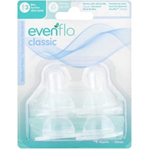 Evenflo Classic Fast Flow Silicone Nipples 4 ea ( Pack of 2)