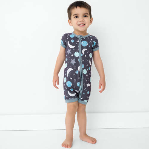 Blue To The Moon & Back Shorty Zippy - Little Sleepies