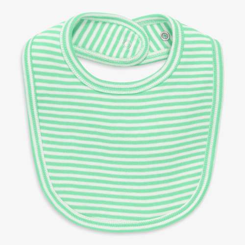 Clearance baby organic snap bib in mini stripe | Primary.com