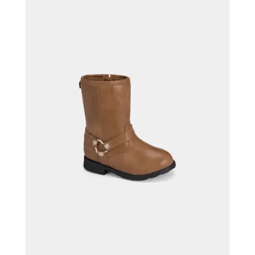 Toddler Girl Heart Riding Boots - Brown | Carter's