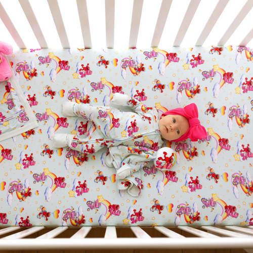 Care Bears™ Cheer Bear & Elmo Crib Sheet
