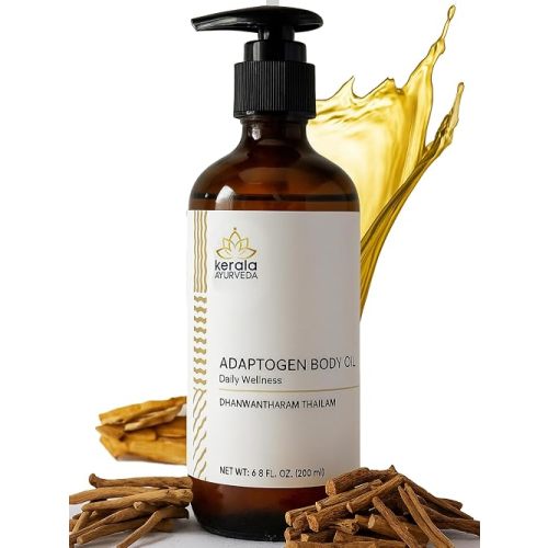 Kerala Ayurveda Adaptogen Body Oil for Skin, 6.76 fl oz