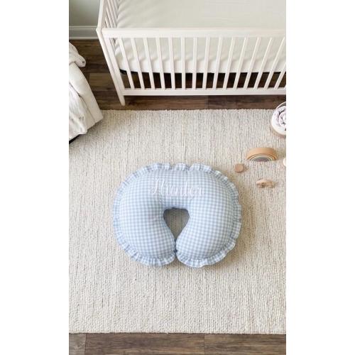 Custom nursery pillow cover with embroidered name