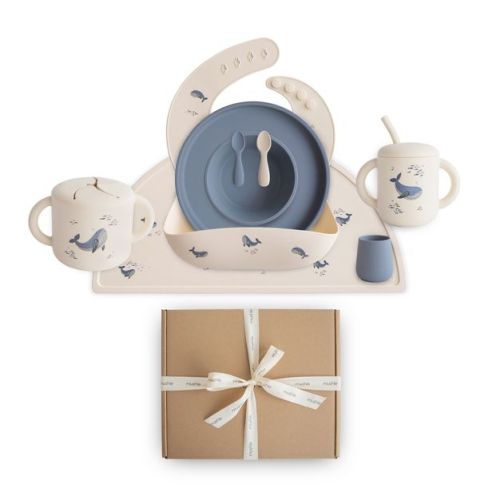 Mushie Deluxe Feeding Kit (Whales/Tradewinds)