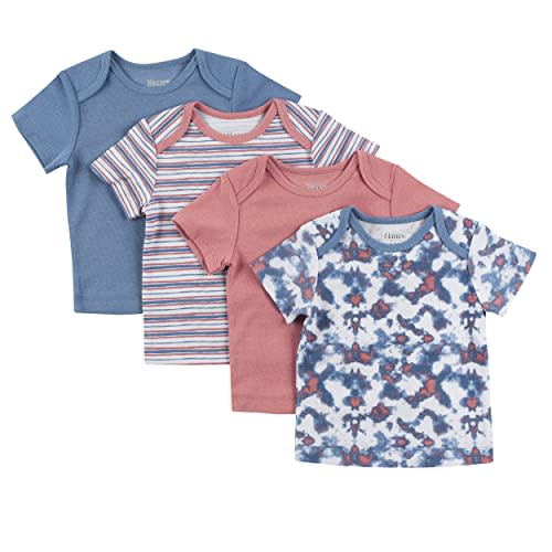 Hanes Baby T-Shirt, Flexy Soft Stretch Shirt, Expandable Shoulder, 4-Pack