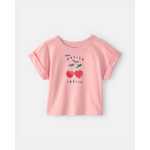 Baby Girl Cherry Top - Pink | Carter's