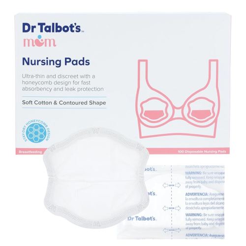 Dr. Talbot's Mom Discreet and Ultra-Thin Disposable Nursing Pads for Breastfeeding Moms - 100 Count - Breastfeeding Essentials