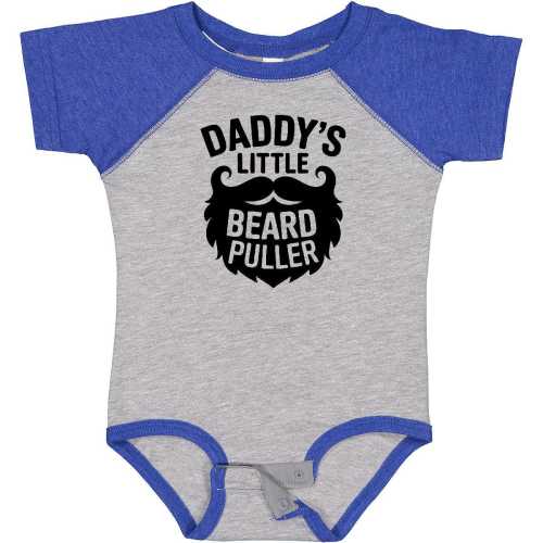 Funny Beard Baby GrowDaddy's Little Beard Puller Funny Baby Bodysuit By Inktastic