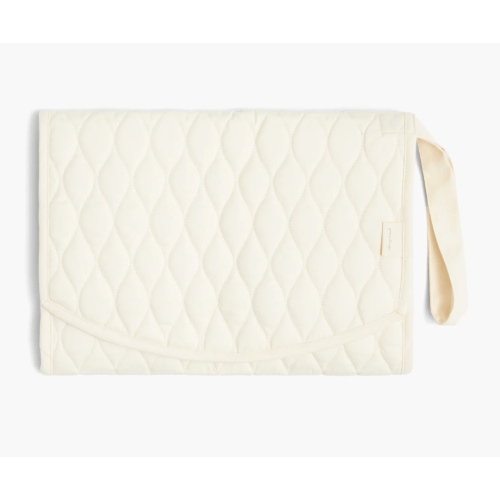 Portable Changing Pad - Beige Gingham