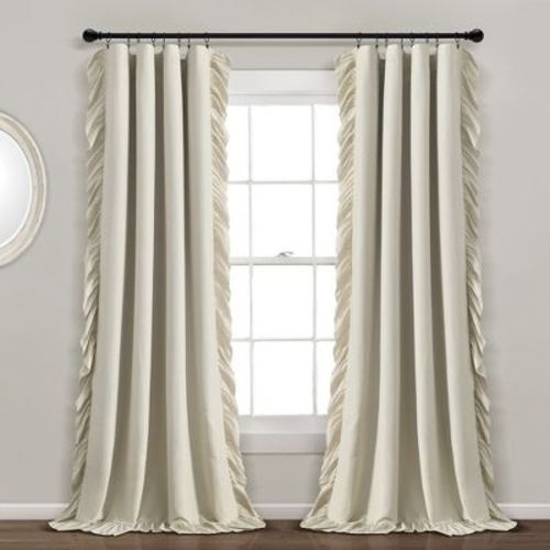 Lush Décor Reyna 100% Lined Blackout Window Curtain Panel Wheat Single 54X84