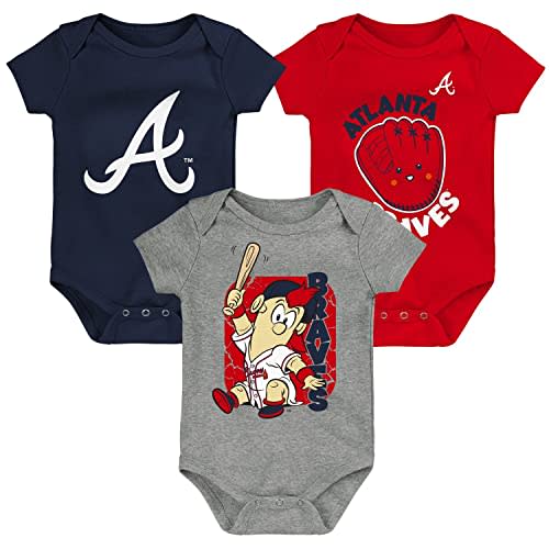 Outerstuff MLB Newborn & Infants 0-24 Months Change Up 3 Piece Onesie Creeper Romper Set