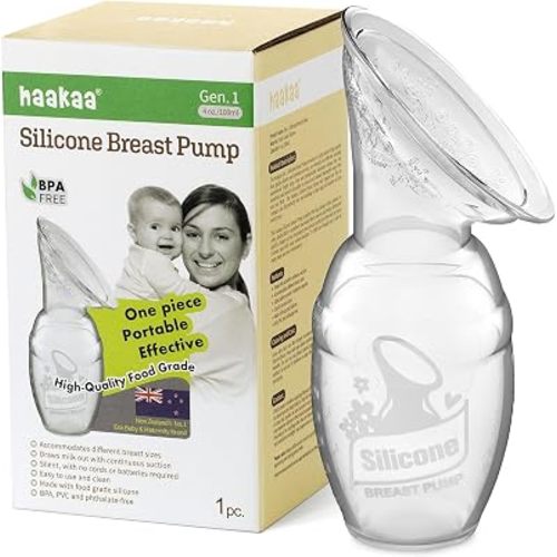 haakaa Manual Breast Pump for Breastfeeding 4oz/100ml