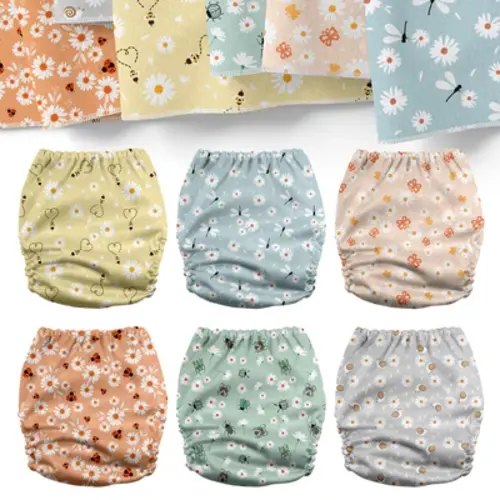POCKET DIAPER 3.0 WITH INSERTS - 6 PACK(Garden Beetles)