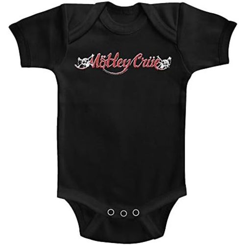 American Classics Motley Crue Heavy Metal Band Red & White Logo Infant Short Sleeve Bodysuit