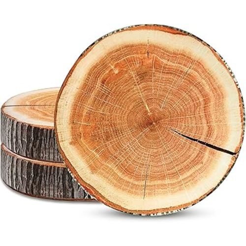 Coume 3 Pcs Wood Slice Pillow Round Floor Cushion 3D Digital Throw Pillow Decorative Tree Ring Soft Circle Seating for Kids Chair Home Couch Sofa Bedroom Decor(Emulation)