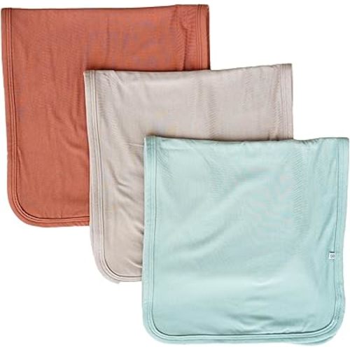 Caden Lane Premium Baby Burp Cloths, Ultra Soft & Absorbent, Gender Neutral for Newborn, Boy & Girl, Essentials for Feeding & Teething, Machine Washable, 3-Pack, Sunset Neutrals