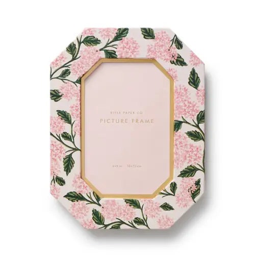 Rifle Paper Co. Pink Hydrangea Paper Wrapped Picture Frame — Frank Garcia Studio