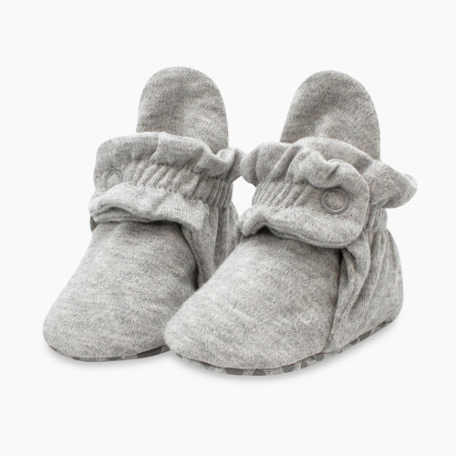 Zutano Organic Cotton Booties - Heather Gray, 3-6 Months