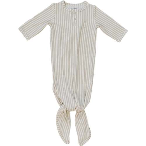 Mebie Baby Ribbed Bamboo Knot Gown | The Baby Cubby