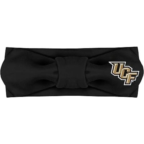 Creative Knitwear Central Florida Knights Infant Girls Black Solid Hair Knot Headband Embroidered Logo - Size Newborn - 4T