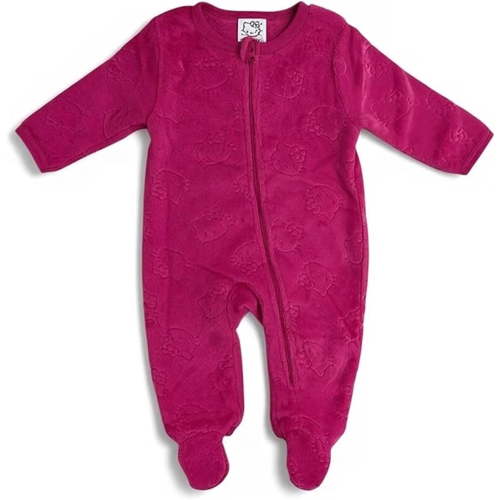 Hello Kitty Baby Girls' 2-Piece Footed Romper & Bow Headband, Fuchsia, Newborn