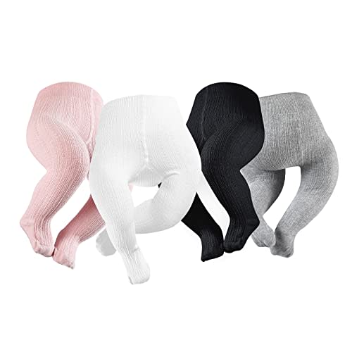 Petrass Baby Girls Cable Knitted Tights Infant Full-Footed Seamless Cotton Tights New-born Girls Seamless Leggings 3/4/5/6