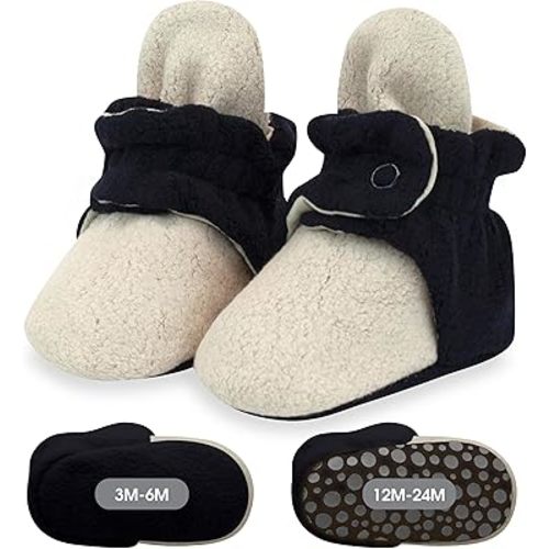 Zutano unisex-baby Cozie Fleece Baby Booties With Grippers