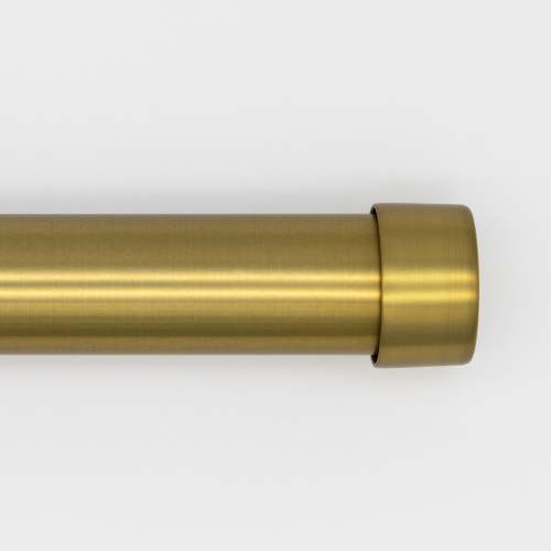 Better Homes & Gardens 1 Inch Plated Brass Cap Adjustable Curtain Rod Set 42 to 120 Inches