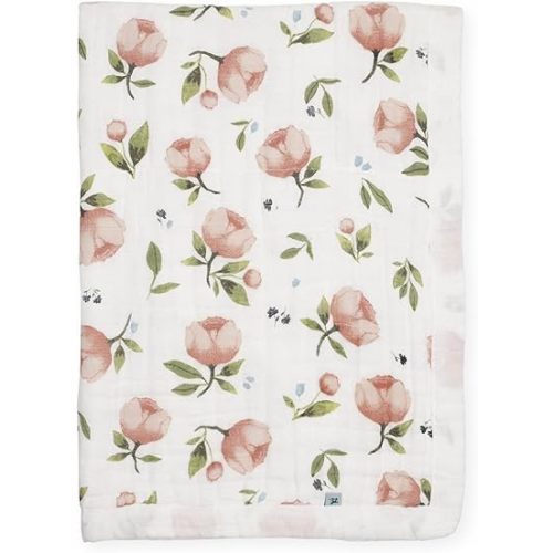 Little Unicorn Organic Cotton Muslin Baby Quilt - Watercolor Floret