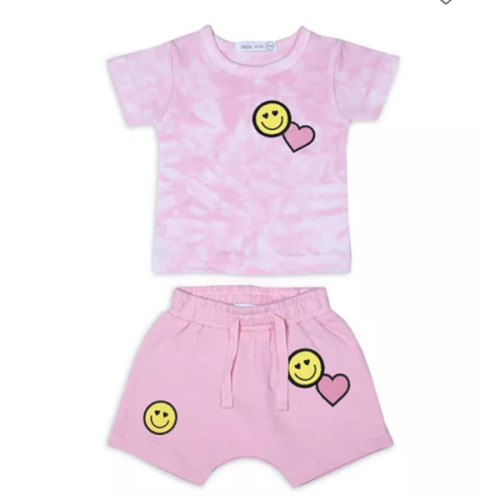 Girls' Smile Tee & French Terry Shorts Set - Baby
