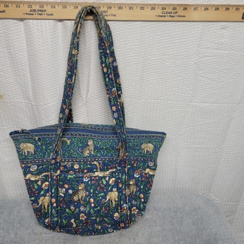 Vera Bradley Safari Vintage Retired Rare Tote Bag Animal Print Shoulder Bag