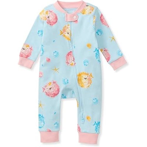 Burt's Bees Baby baby-girls Sleep and Play Pajamas, 100% Organic Cotton, One-piece Footless Pajamas