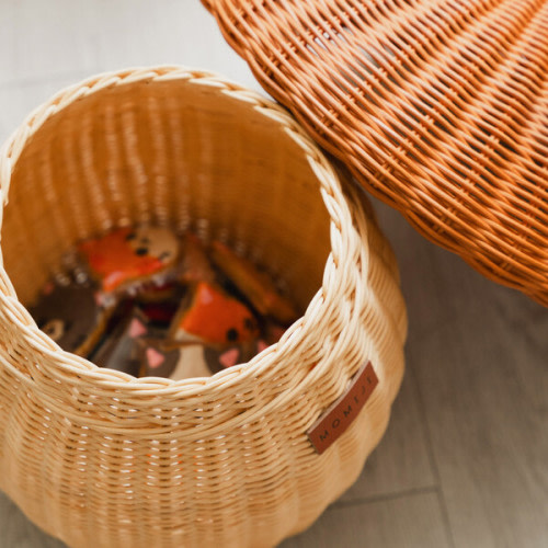 Mushroom Handcrafted Rattan Storage Basket, Natural - MOMIJI | Maisonette