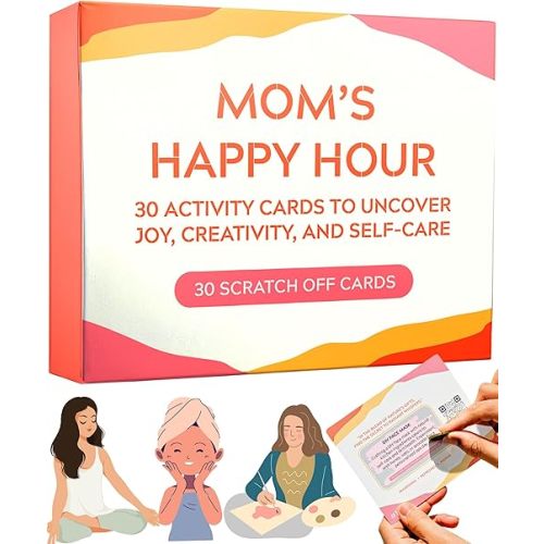 Self Care Gift for Women - 30 Scratch Off Cards with Fun Activities for Mothers - Mom Birthday Gifts from Daughter, Son, Kids - New Mom Gifts - Self Care Present for Coworker, Friend, Sister, Aunt