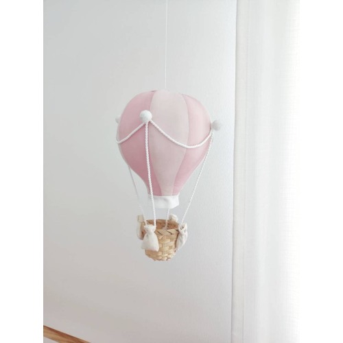 Pink Hot Air Balloon Decor: Baby Shower Travel Theme