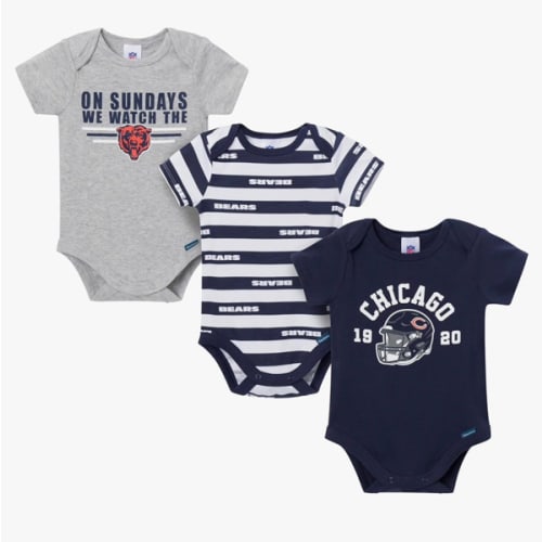 Gerber NFL Baby Boys 3-Pack Onesie Bodysuit