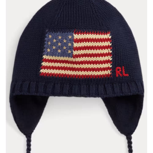 Ralph Lauren Cotton Flag Earflap Hat