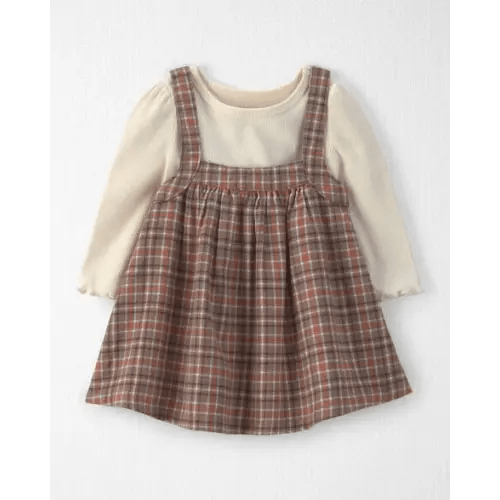 Baby Girl 2-Piece Organic Cotton Plaid Jumper Set - Little Planet | Carter's